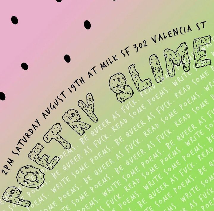 poetry slime flyer, at 2pm