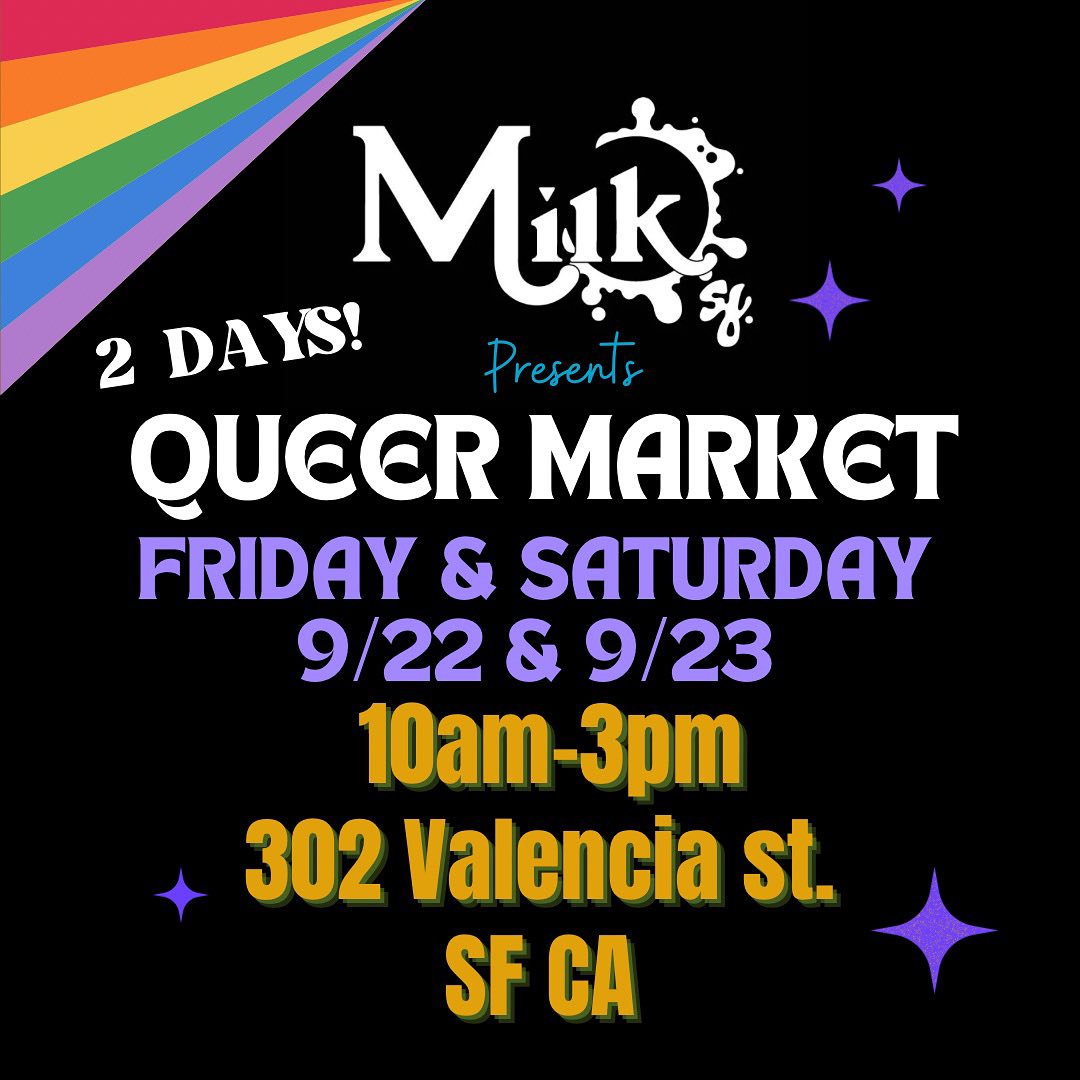 queer art market, september 22 and 23 from 9am to 3pm
