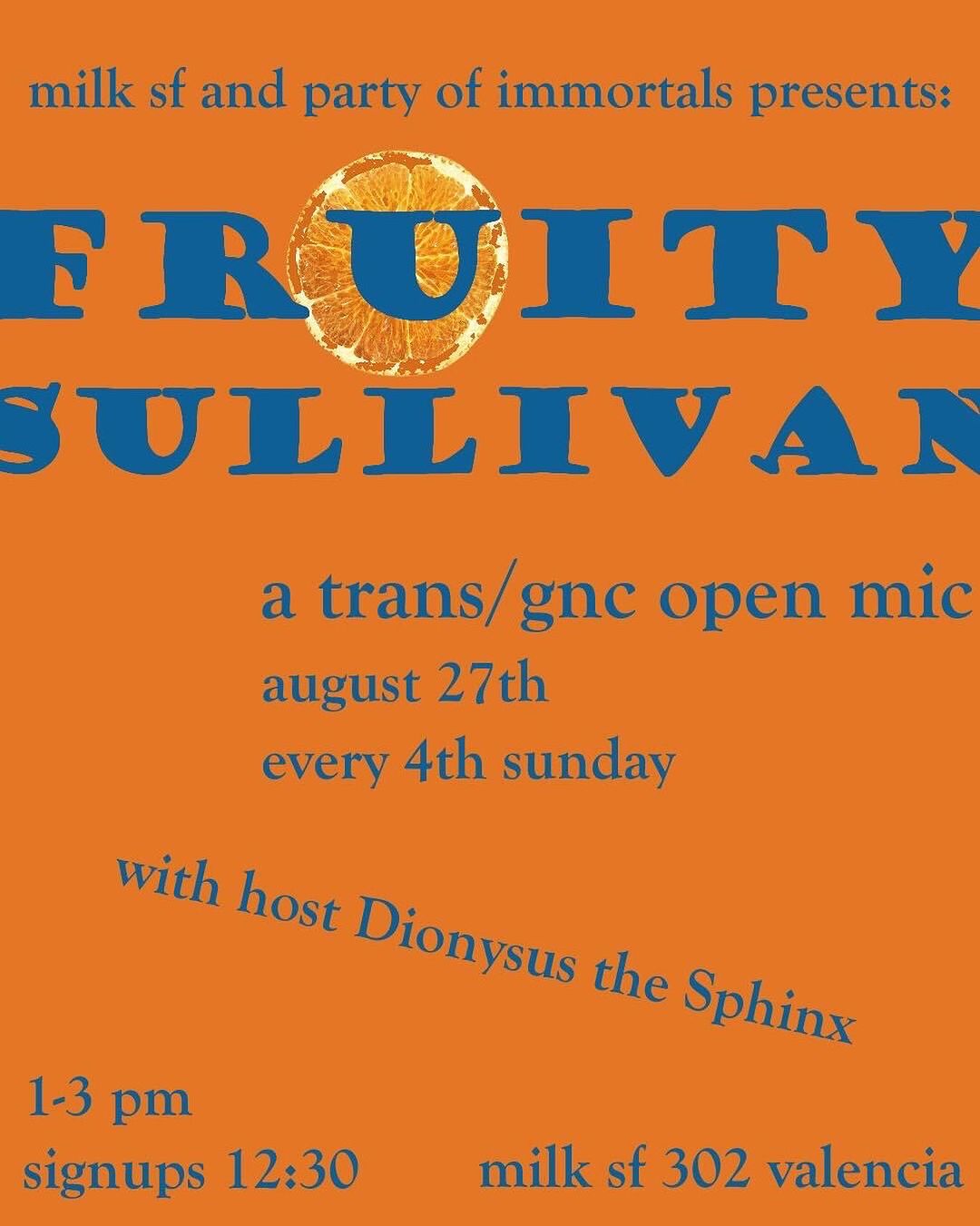trans open mic, 4th sundays of the month from 1-3pm